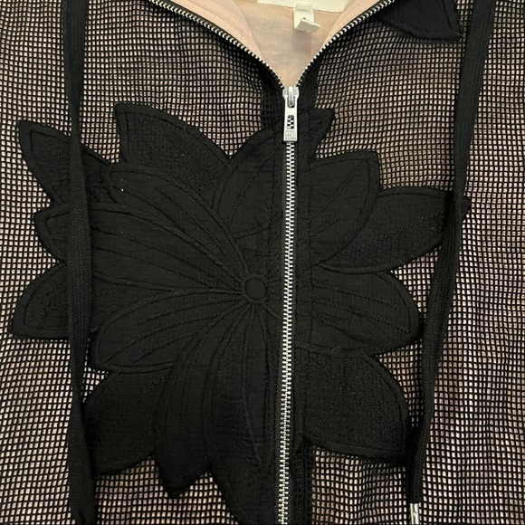 Avec Les Filles Lace Embroidered Zip Hoodie XS - Picture 5 of 10